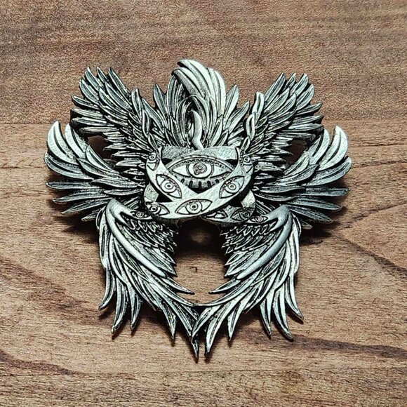 Silver Seraphim Hair Clip - Picture 1 of 3